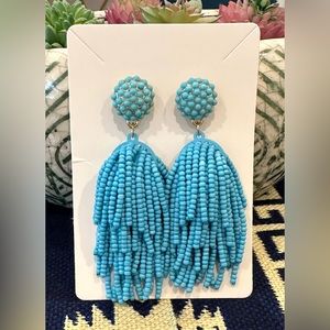 Sugarfix by BaubleBar | Blue Beaded Tassel Earrings